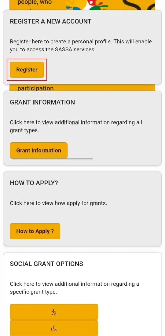 Registration a new account